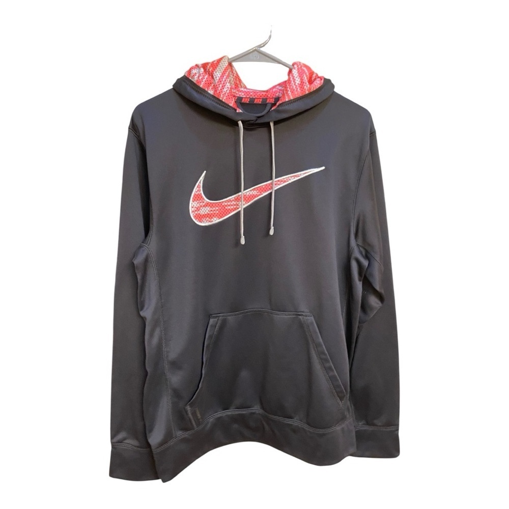 Nike Women’s Black Therma-Fit Hoodie with Pink Accents Size Small